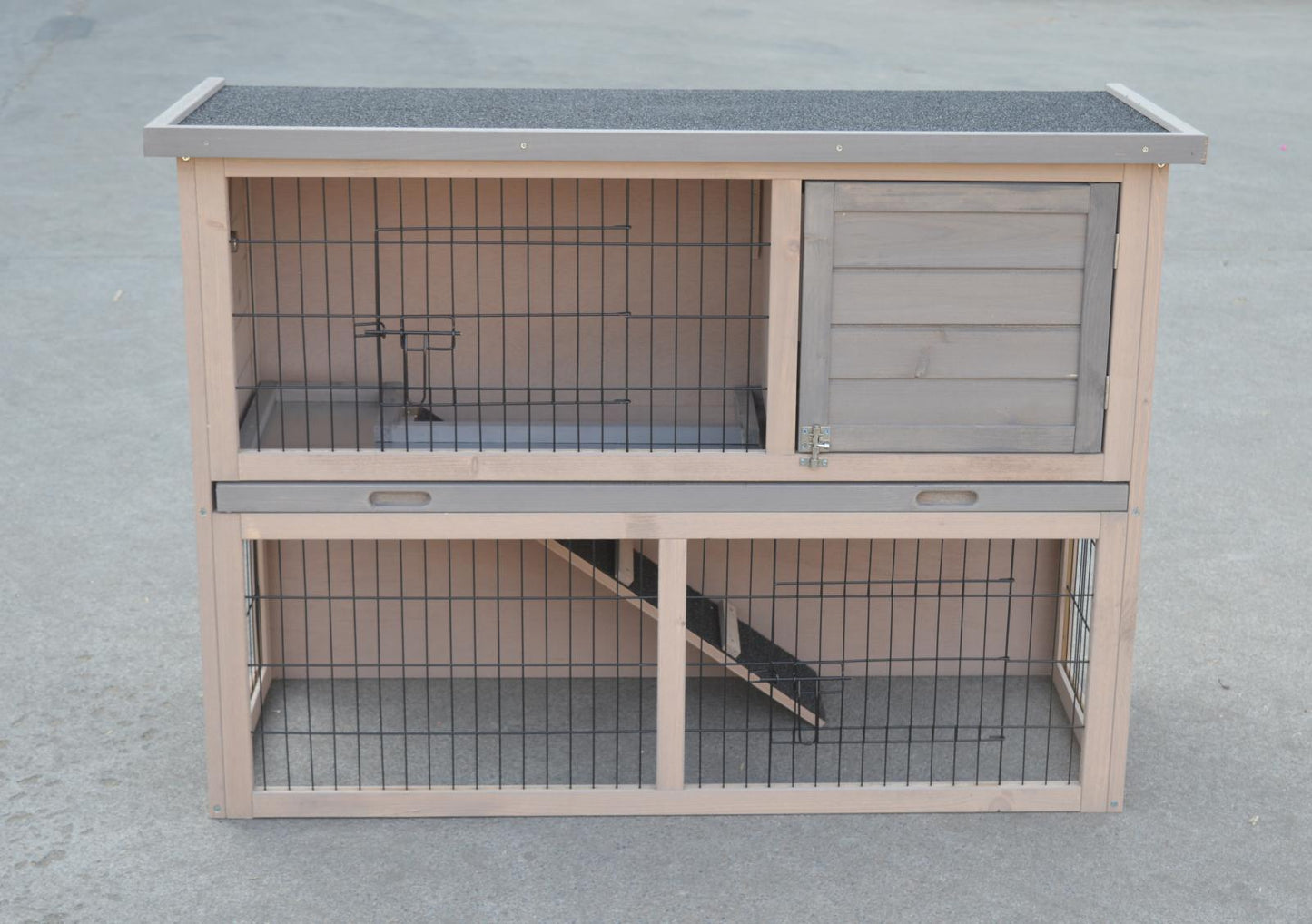 Double Storey Rabbit Hutch Guinea Pig Cage Ferret Cage with Pull Out Tray