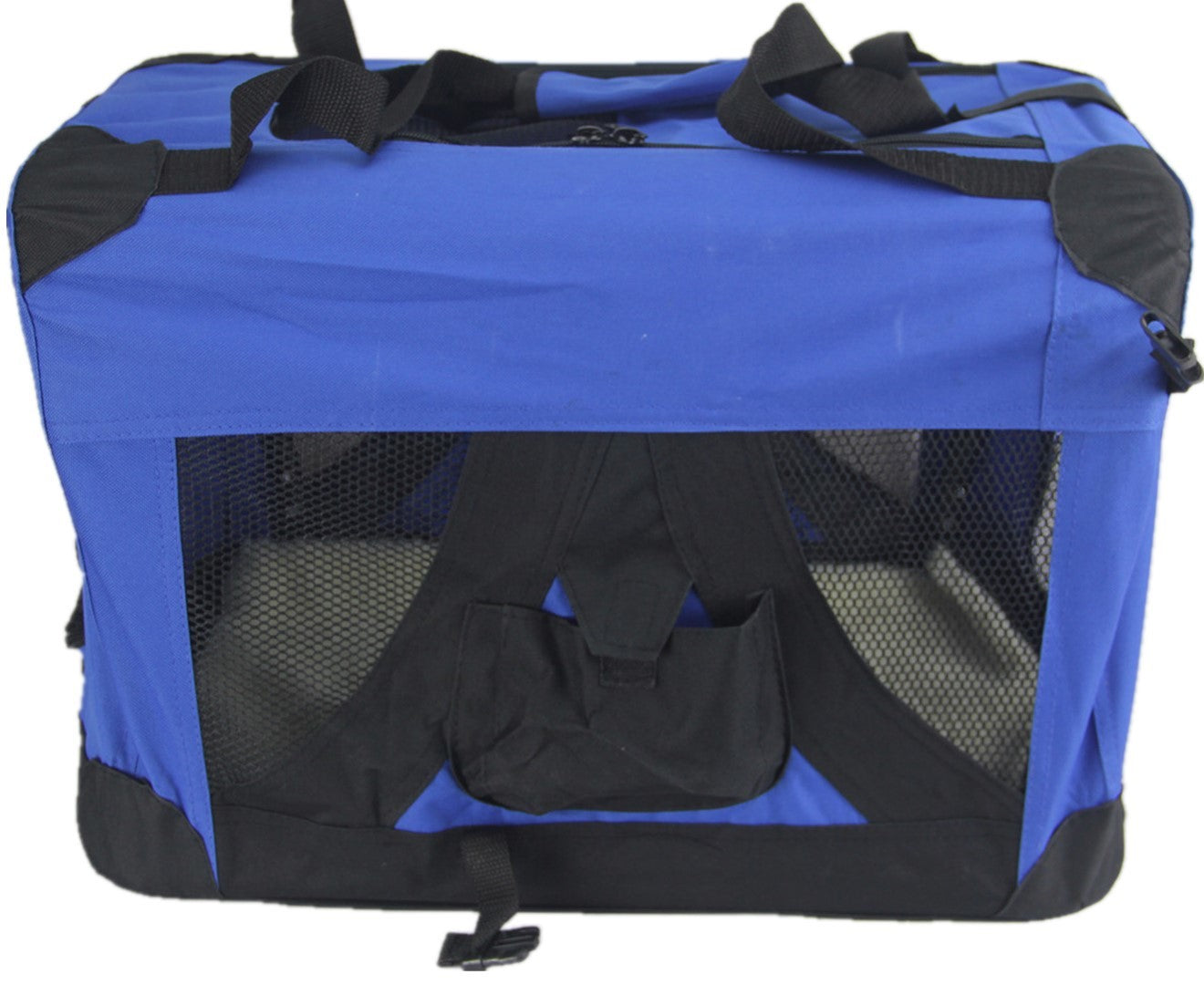 Small Portable Foldable Dog Cat Puppy Soft Crate Cage-Blue