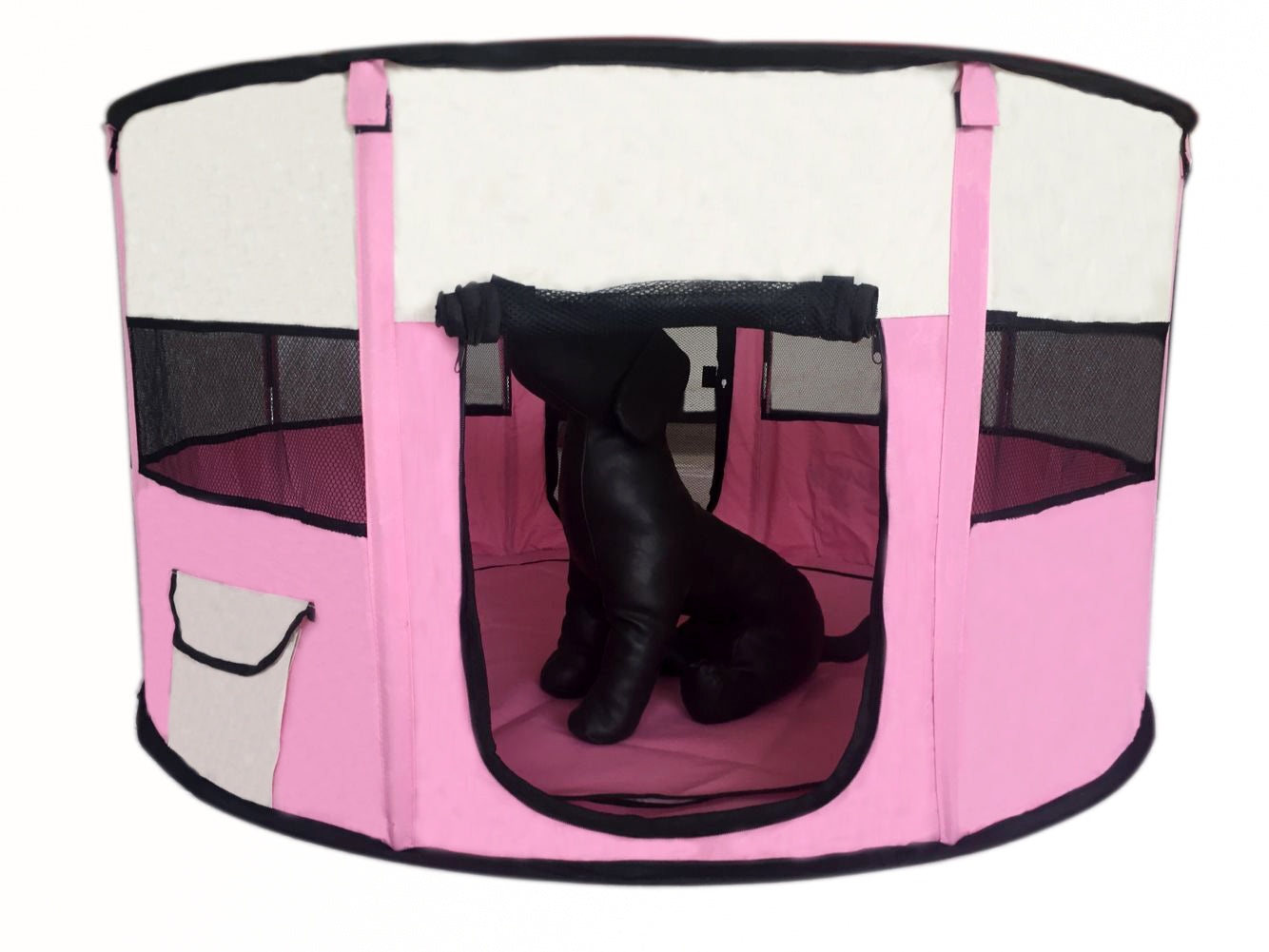 Large Round Portable Soft Playpen Dog Cat Rabbit Puppy Pink