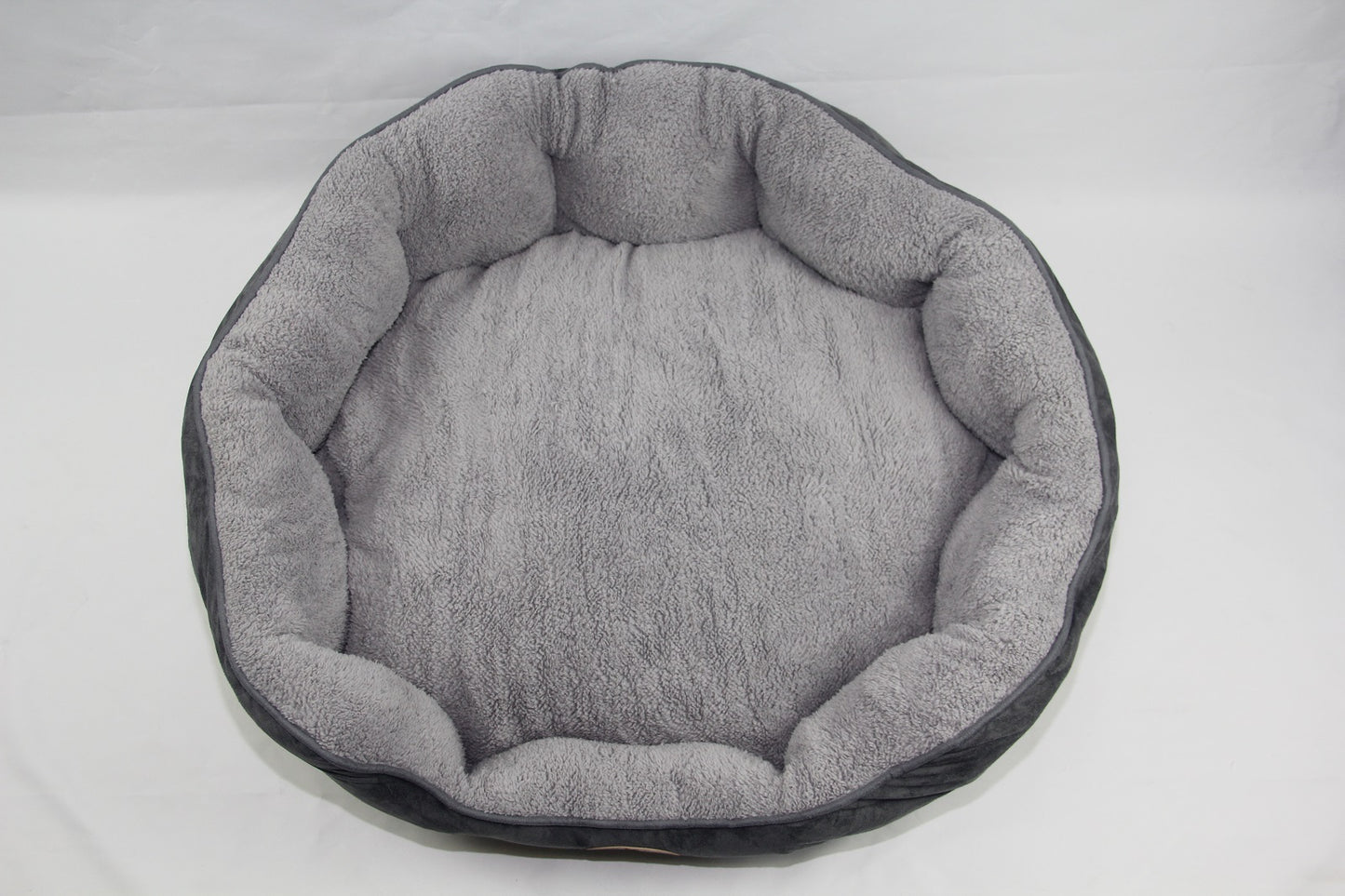 Blue / Grey Washable Fleece Soft Pet Dog Puppy Cat Bed - Large