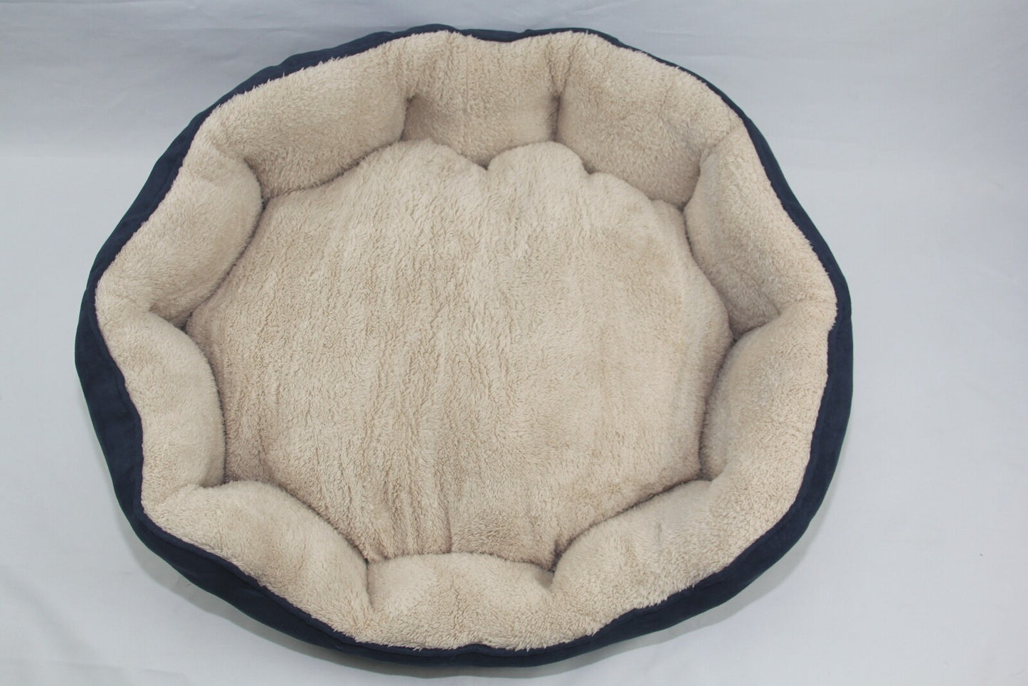 Blue / Grey Washable Fleece Soft Pet Dog Puppy Cat Bed - Large