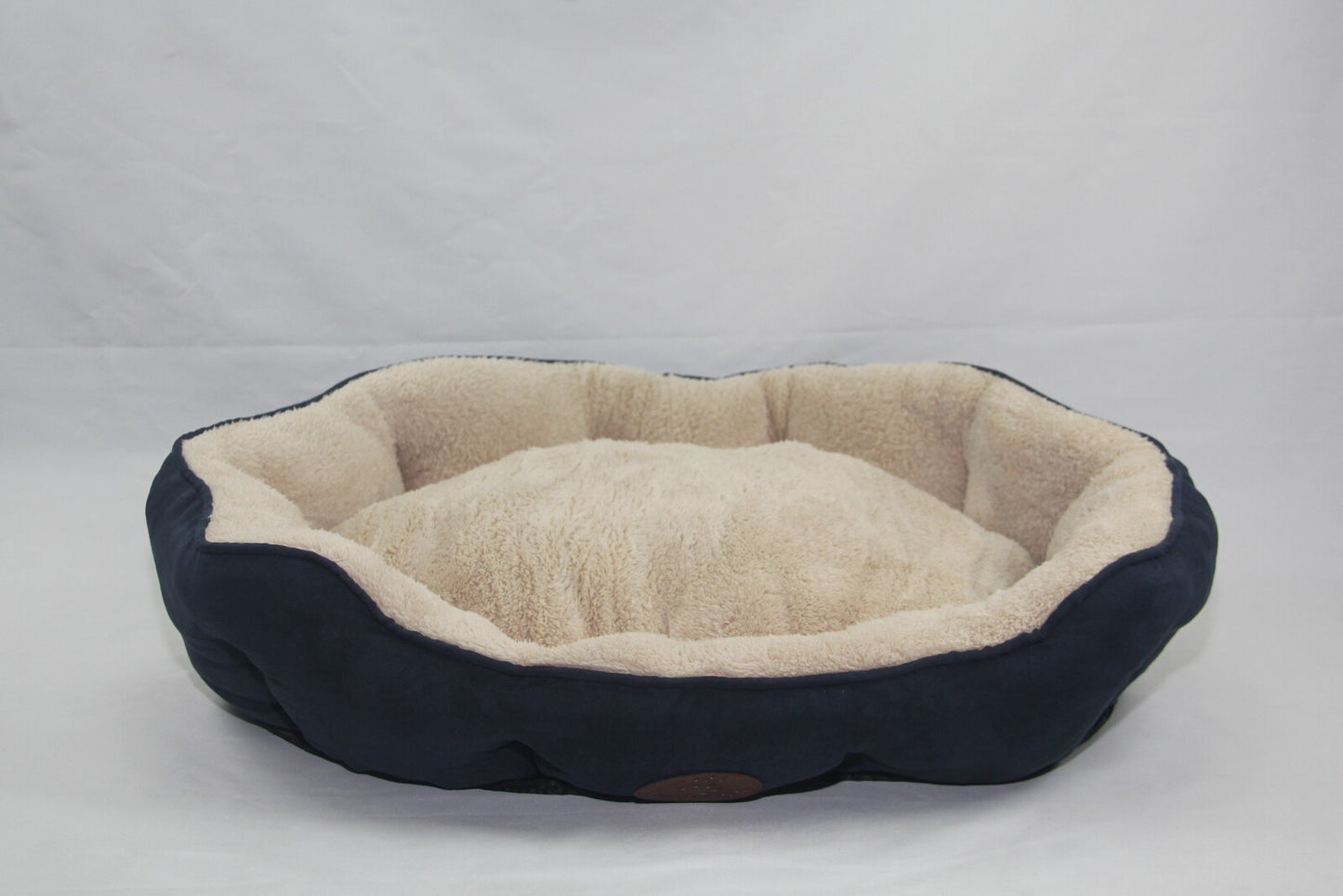 Blue / Grey Washable Fleece Soft Pet Dog Puppy Cat Bed - Large