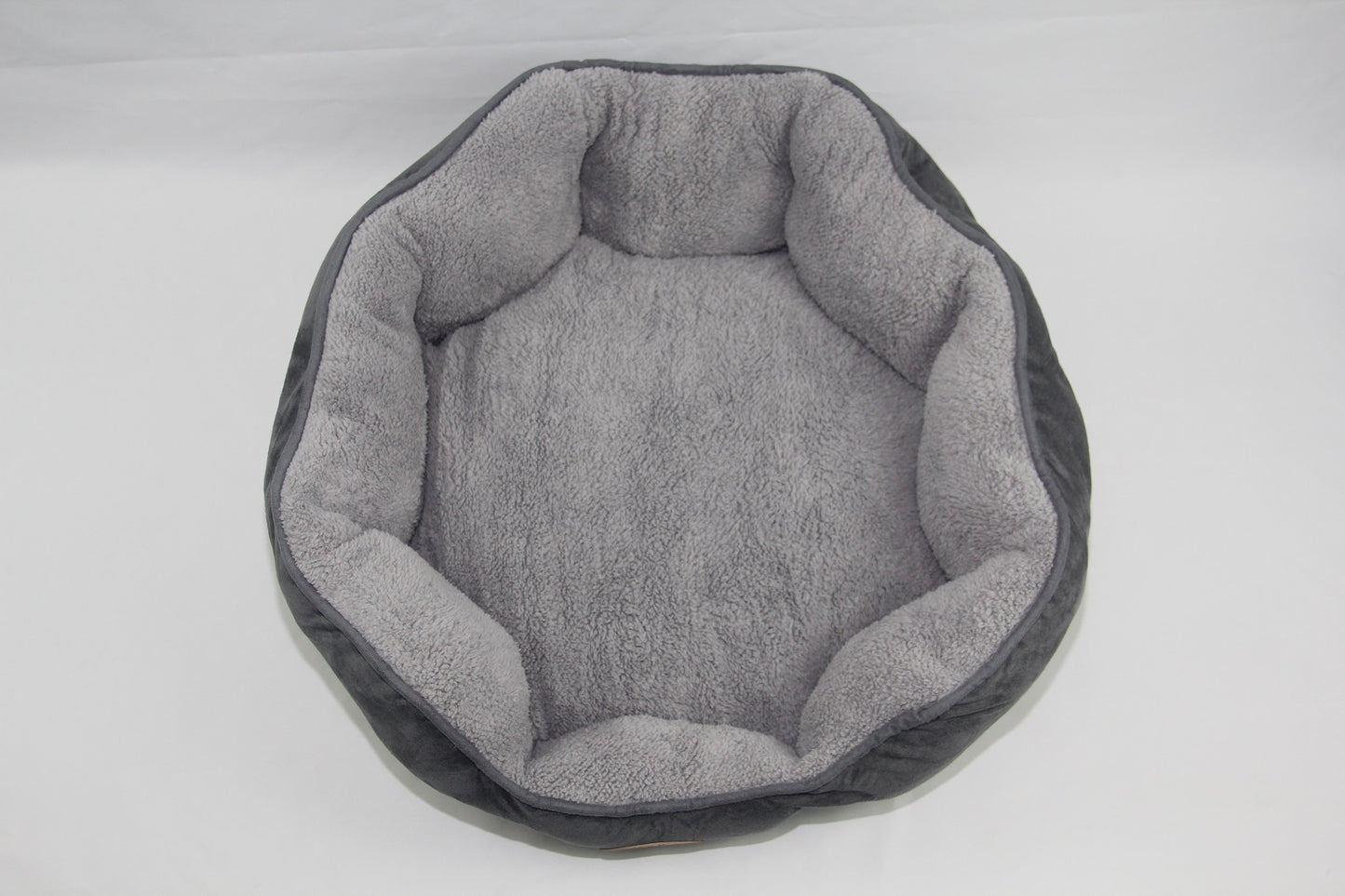 Washable Pet Bed Blue / Grey Fleece Soft Dog Cat - Medium