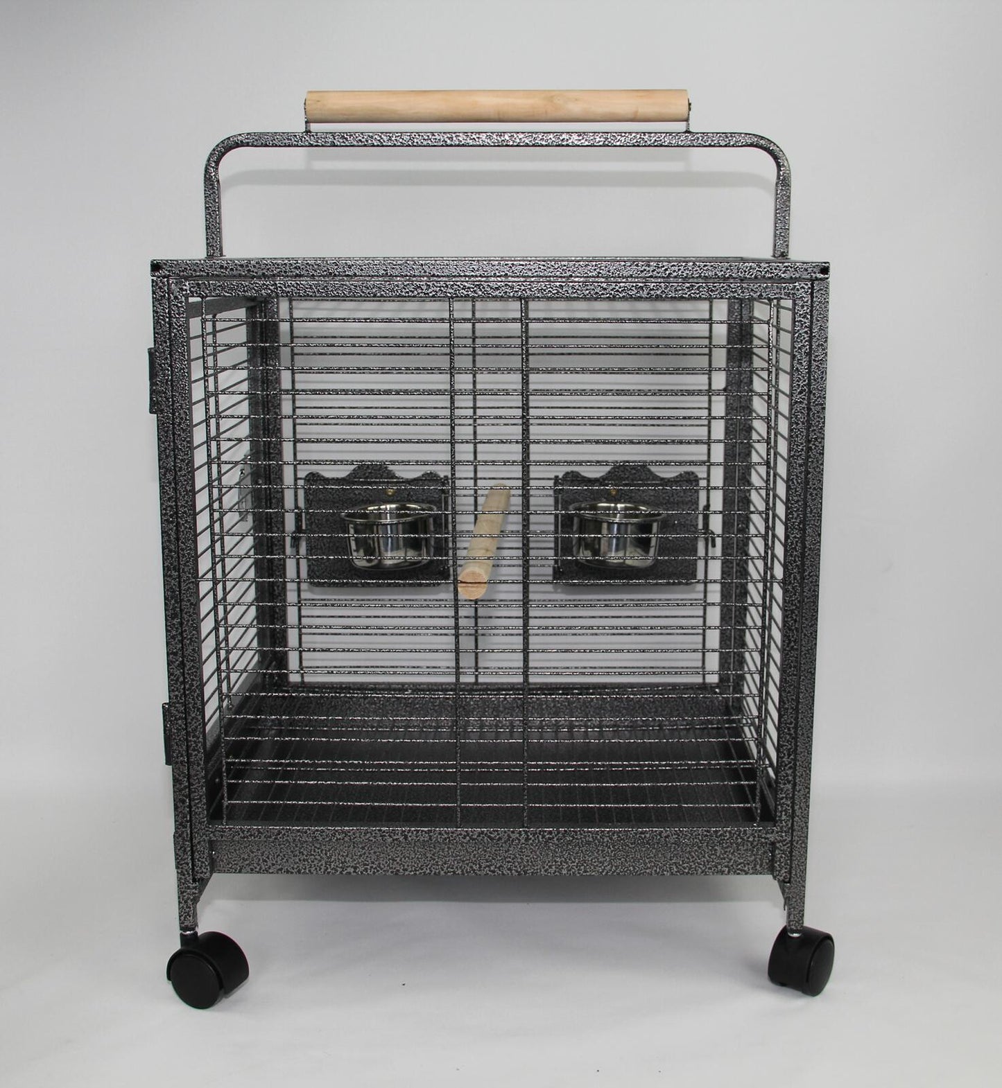 Bird Transport Cage Small Budgie Parrot Aviary Carrier with Wheel