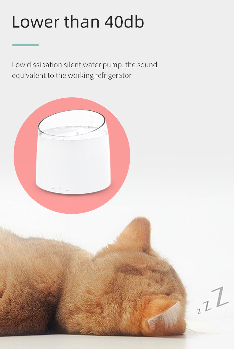 Pet Water Fountain Automatic Self-Clean for Dog Cat 1.5L