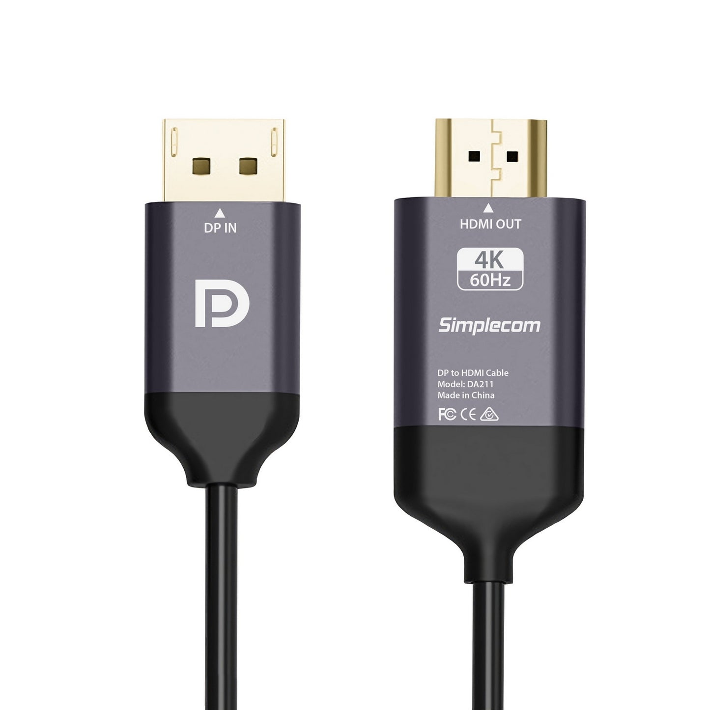 DA211 Active DisplayPort to HDMI 2.0 Cable 2M 4K@60Hz