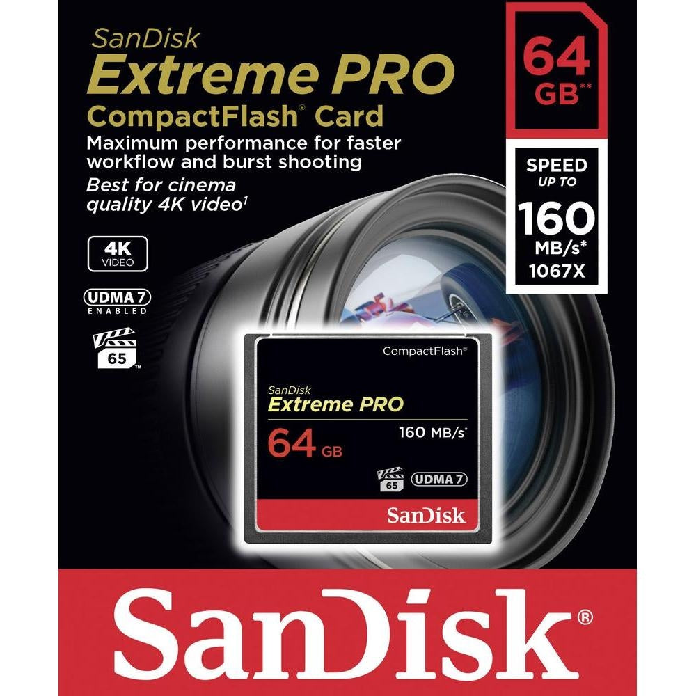 SanDisk Extreme Pro CompactFlash 64GB 160MB/s SDCFXPS-064G