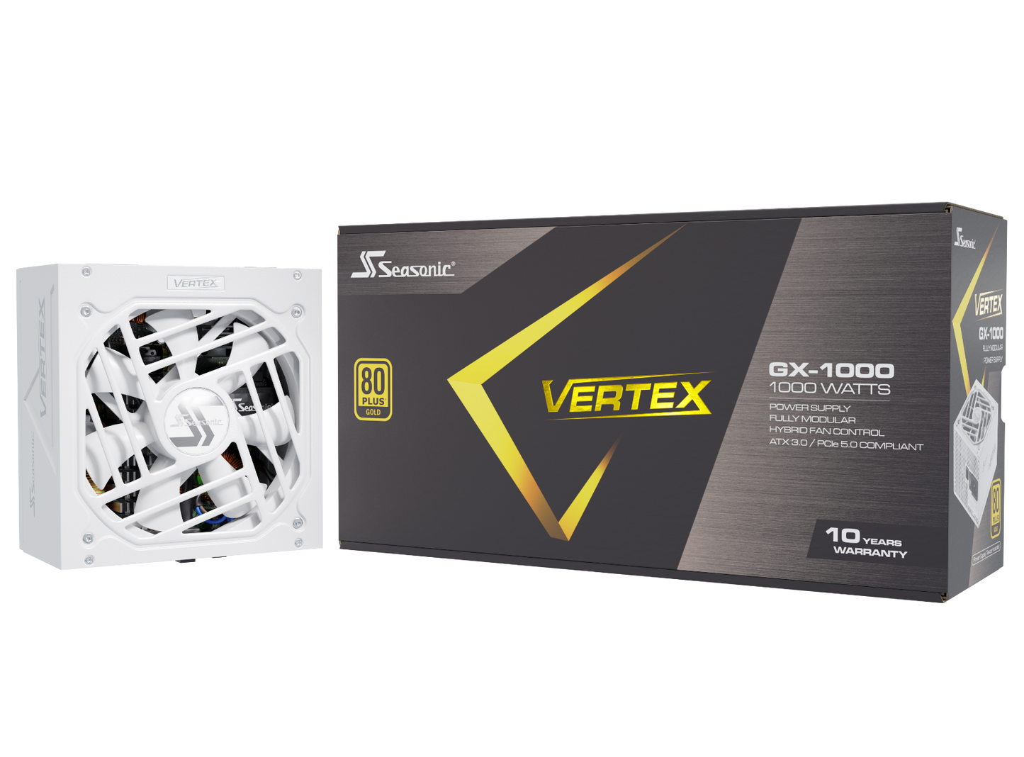 VERTEX GX-1000 White 1000W ATX 3.0 Gold Modular PSU