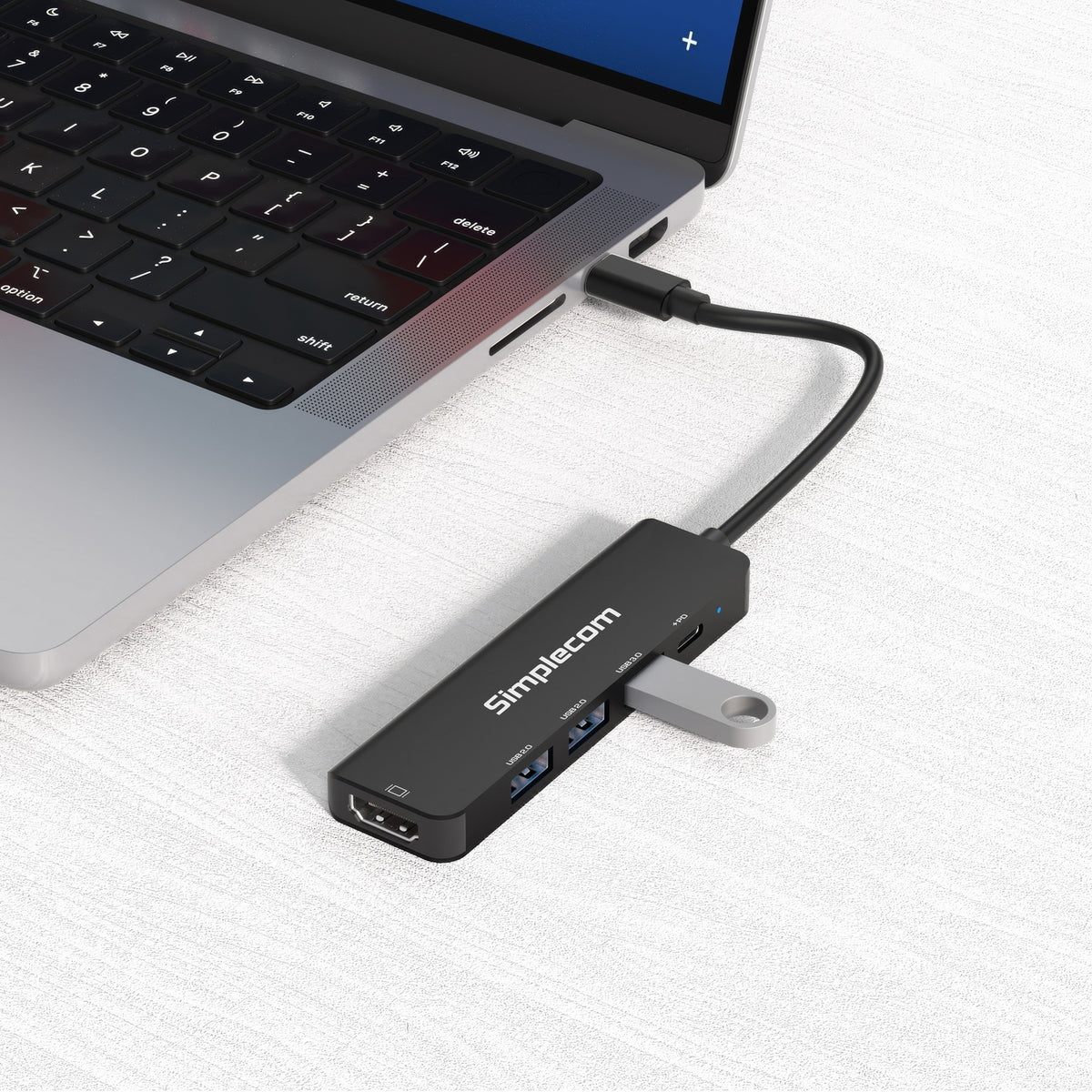 Simplecom CHT550 USB-C 5-in-1 Multiport Docking Station with USB Hub PD HDMI 2.0