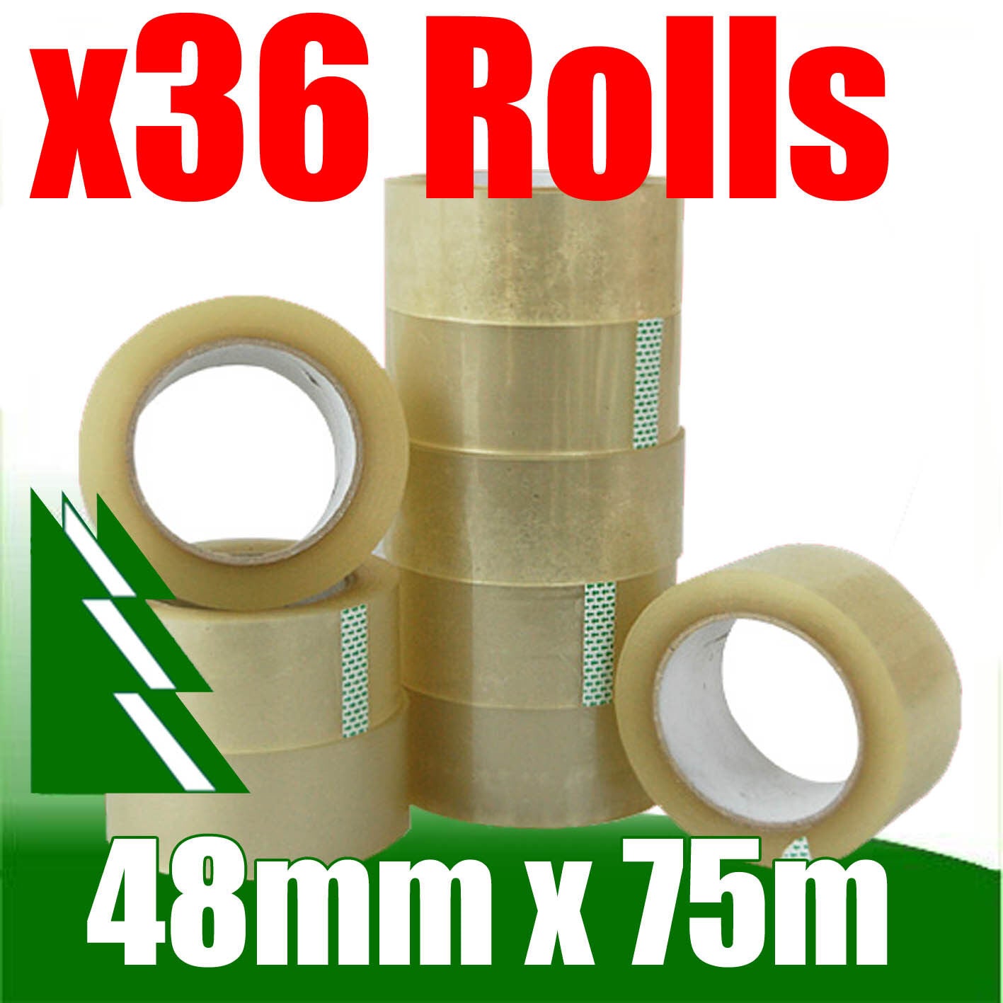 Packaging Tape Moofer Adhesive Clear 48mm x 75m 45um (36 Rolls)