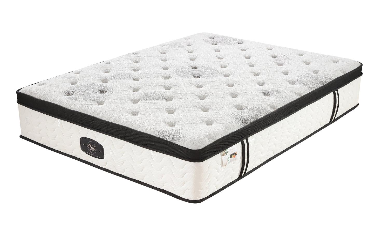 Mattress Chiro 7 Zone Latex Euro Top 35cm Pocket Spring - Double Size