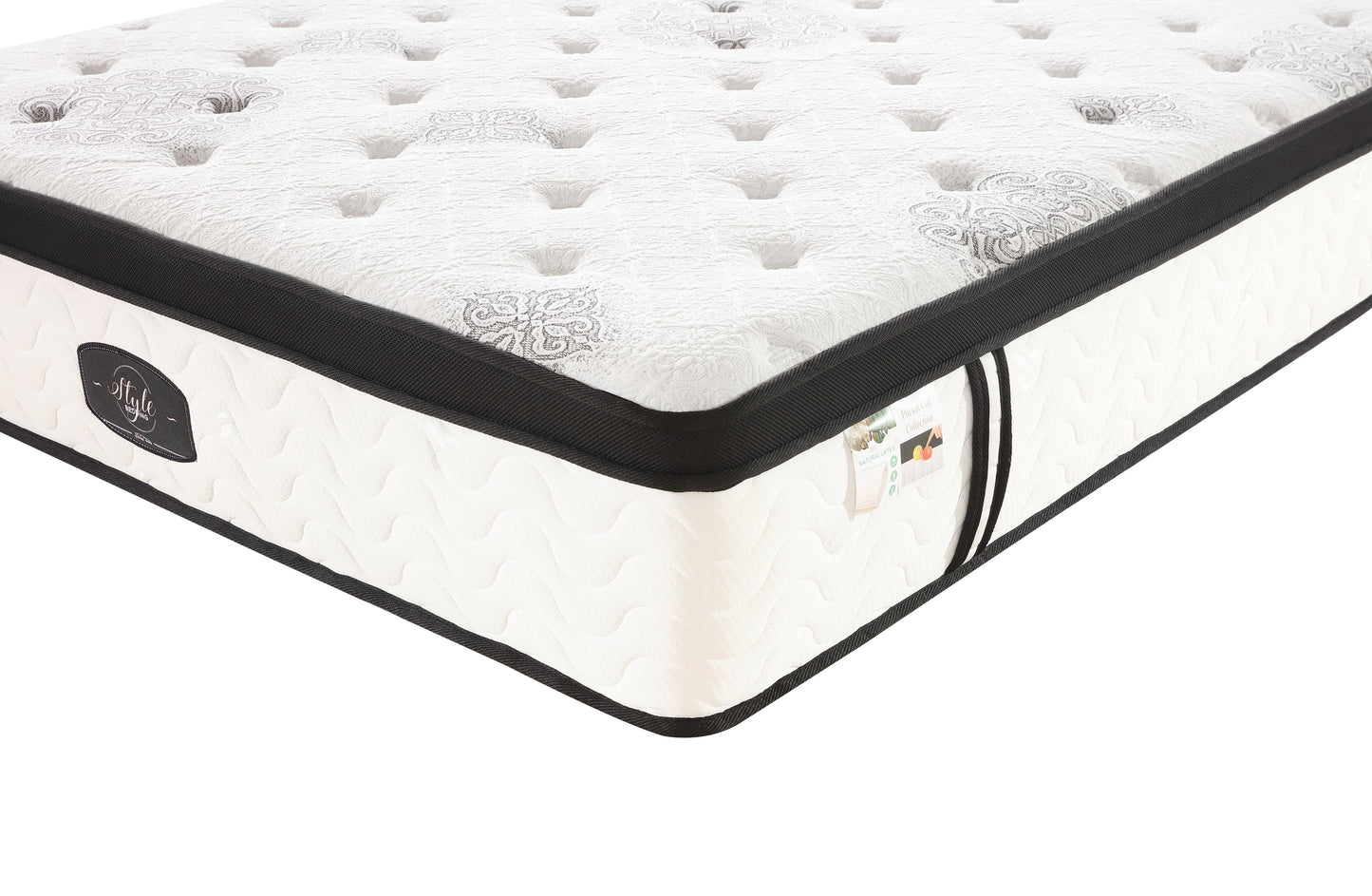 Mattress Chiro 7 Zone Latex Euro Top 35cm Pocket Spring - Double Size