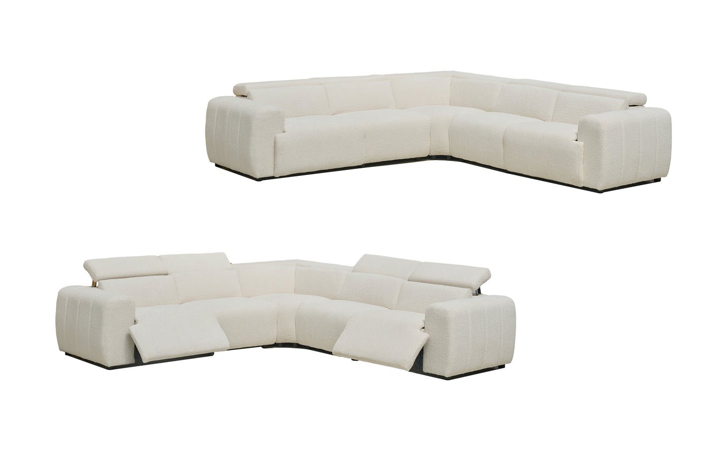 Cleo Boucle Electric Modular Lounge - Cream