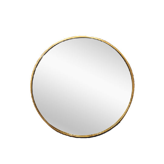 Metal Round Mirror - Gold 80cm