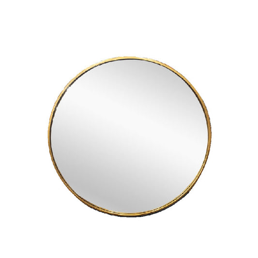 Metal Round Mirror - Gold 80cm