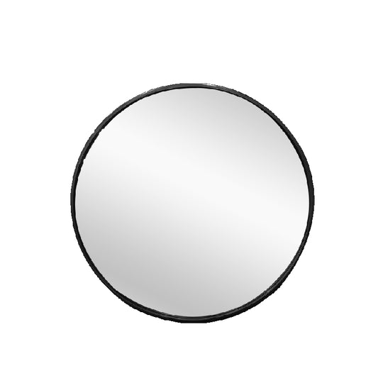 Metal Round Mirror - Black 80cm