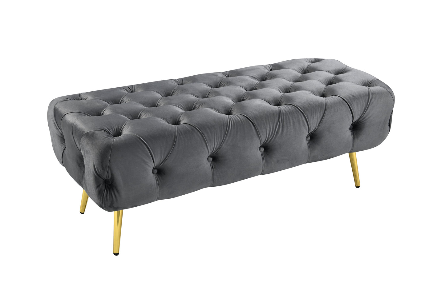 Shirley Ottoman Dark Grey Velvet