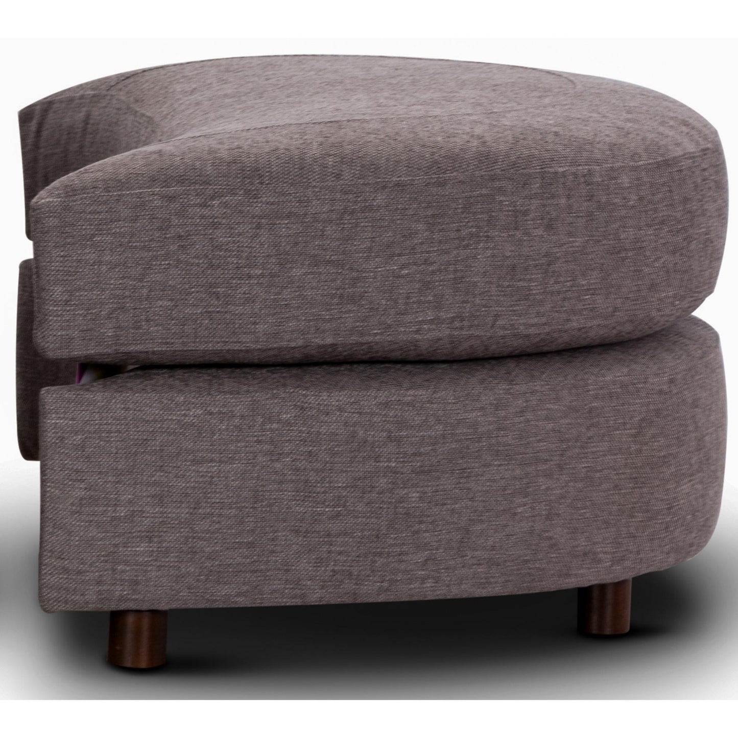 Sunshine Single Sofa Chair Fabric Swivel Ottoman - Grey