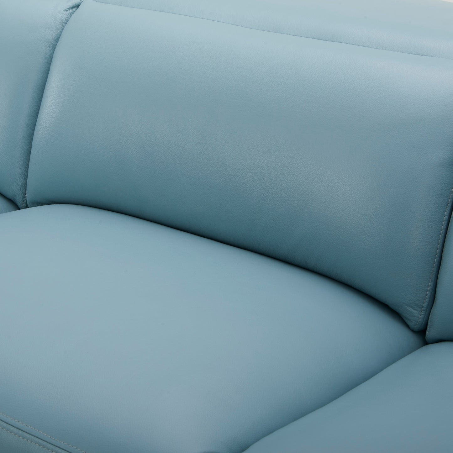 Leather Sofa Lounge Powered Recliner Inala 2 Seater with RHF Chaise - Blue