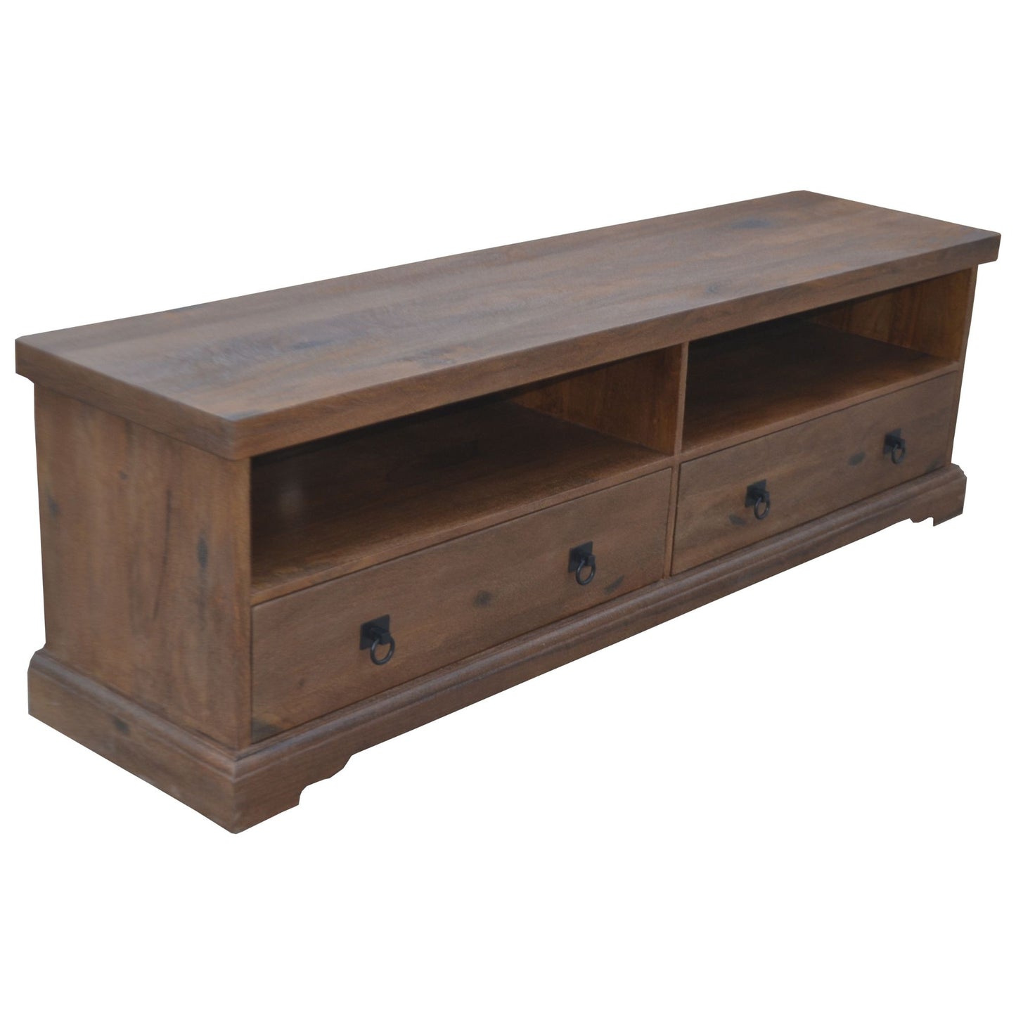 Entertainment TV Unit 180cm 2 Drawer Solid Mango Timber Wood