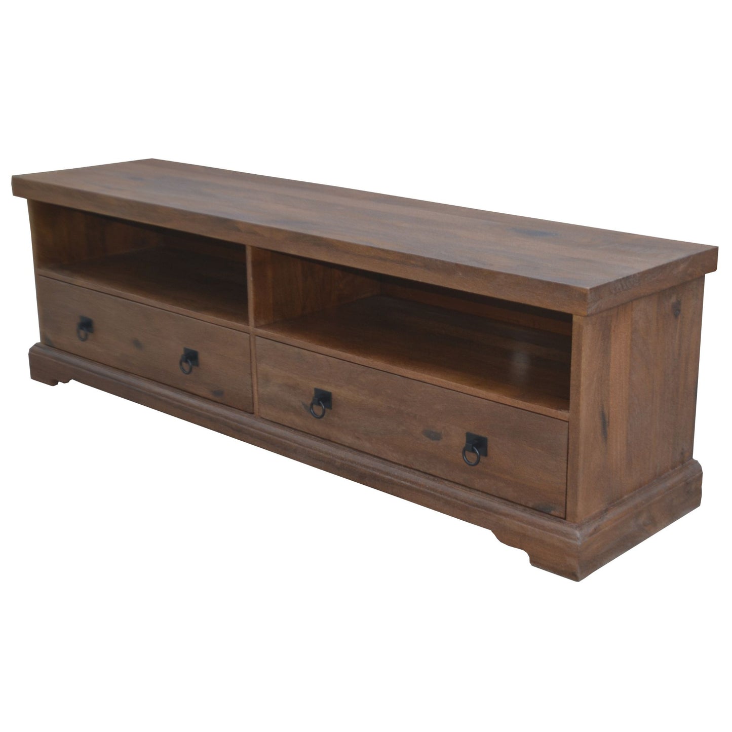 Entertainment TV Unit 180cm 2 Drawer Solid Mango Timber Wood