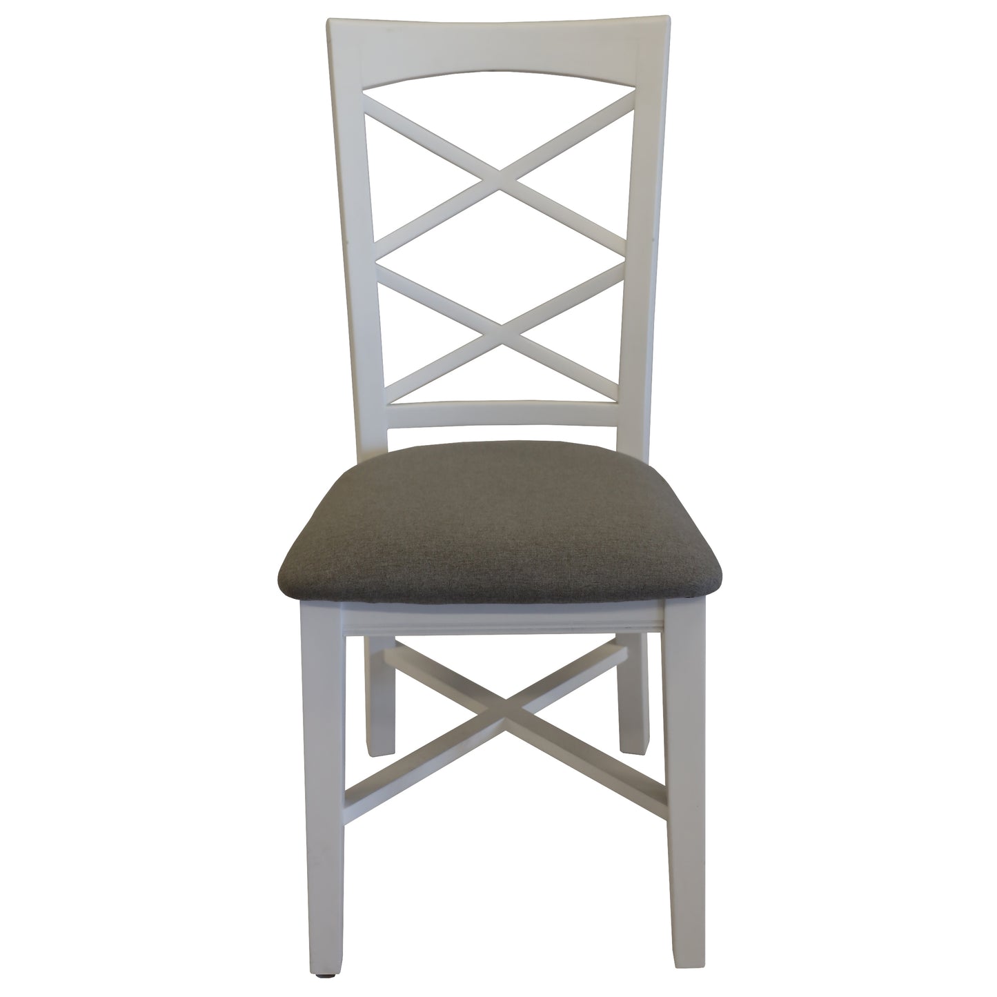 Dining Chair Set of 2 Solid Acacia Timber Wood Hampton Furniture - White