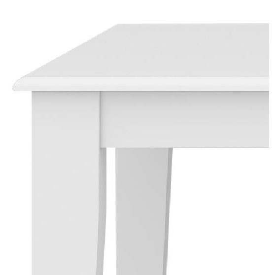 Dining Table 100cm Solid Acacia Timber Wood Hampton Furniture - White