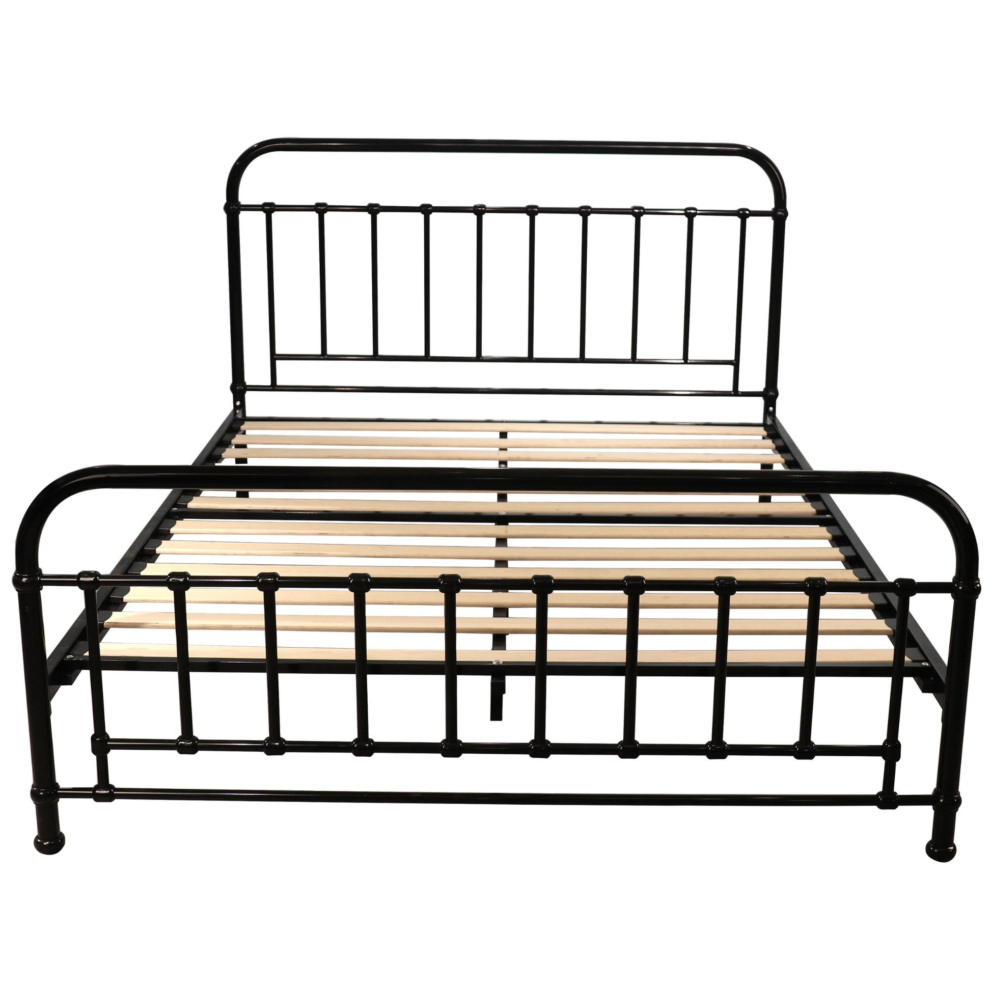 Metallica Double Bed Size Metal Frame Platform Mattress Base - Black