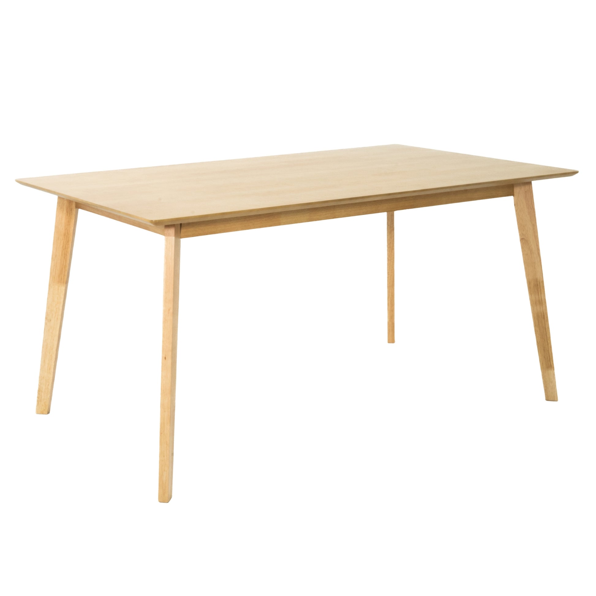 Cusco 150cm Dining Table Scandinavian Style Solid Rubberwood Natural