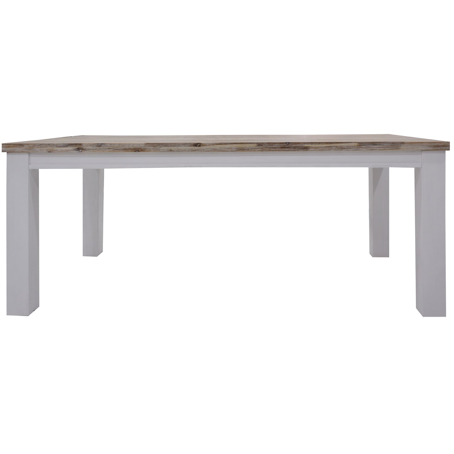 Dining Table 190cm Solid Acacia Wood Home Dinner Furniture - White Brush