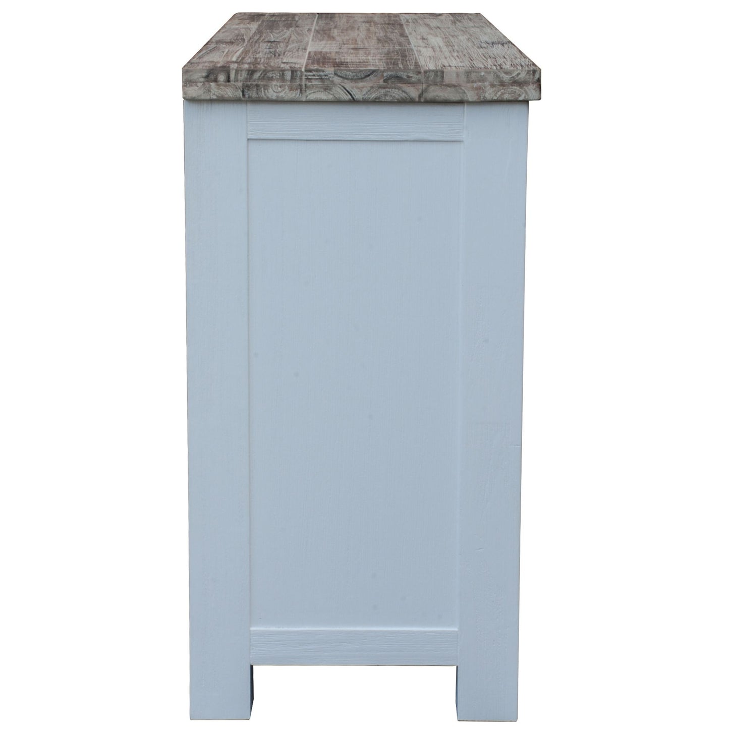 Buffet Table 145cm 1 Door 3 Drawer Solid Acacia Timber - White Brush