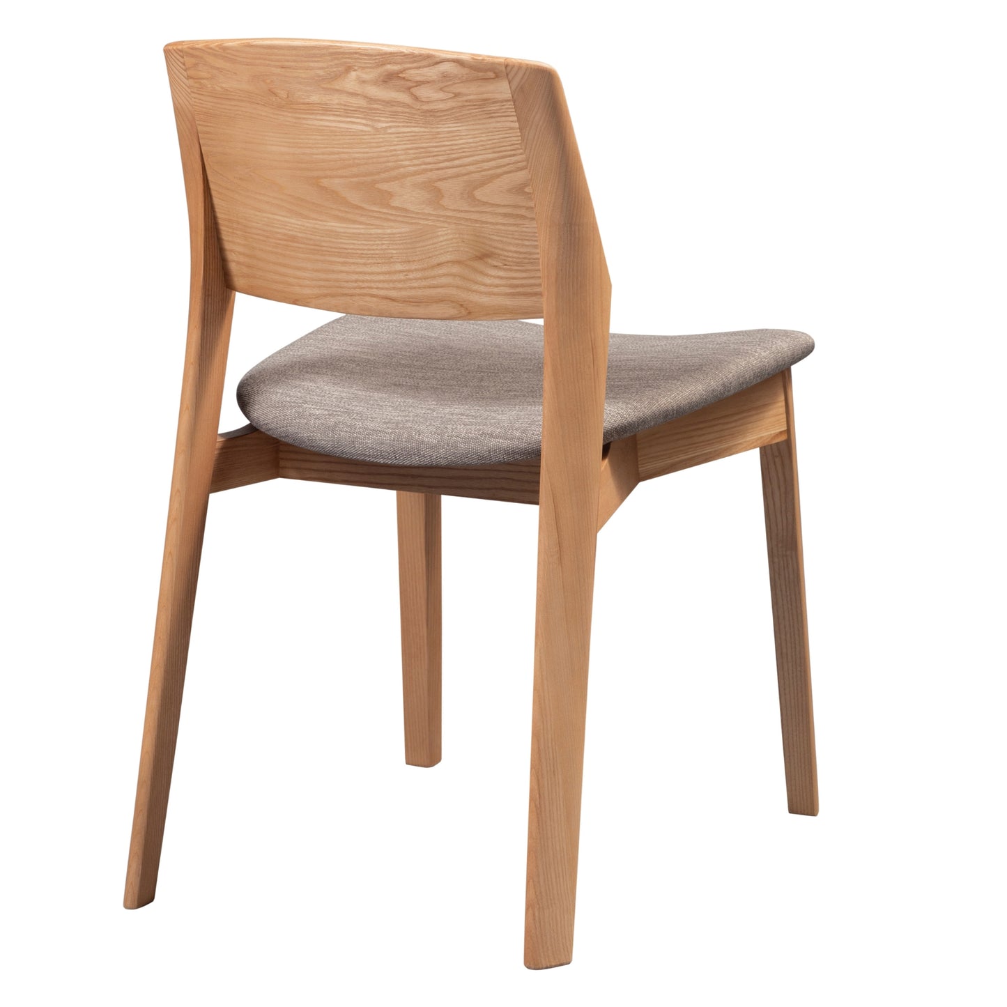 Emilio 4pc Set Dining Chair Fabric Seat Scandinavian Style Solid Ash Wood Oak