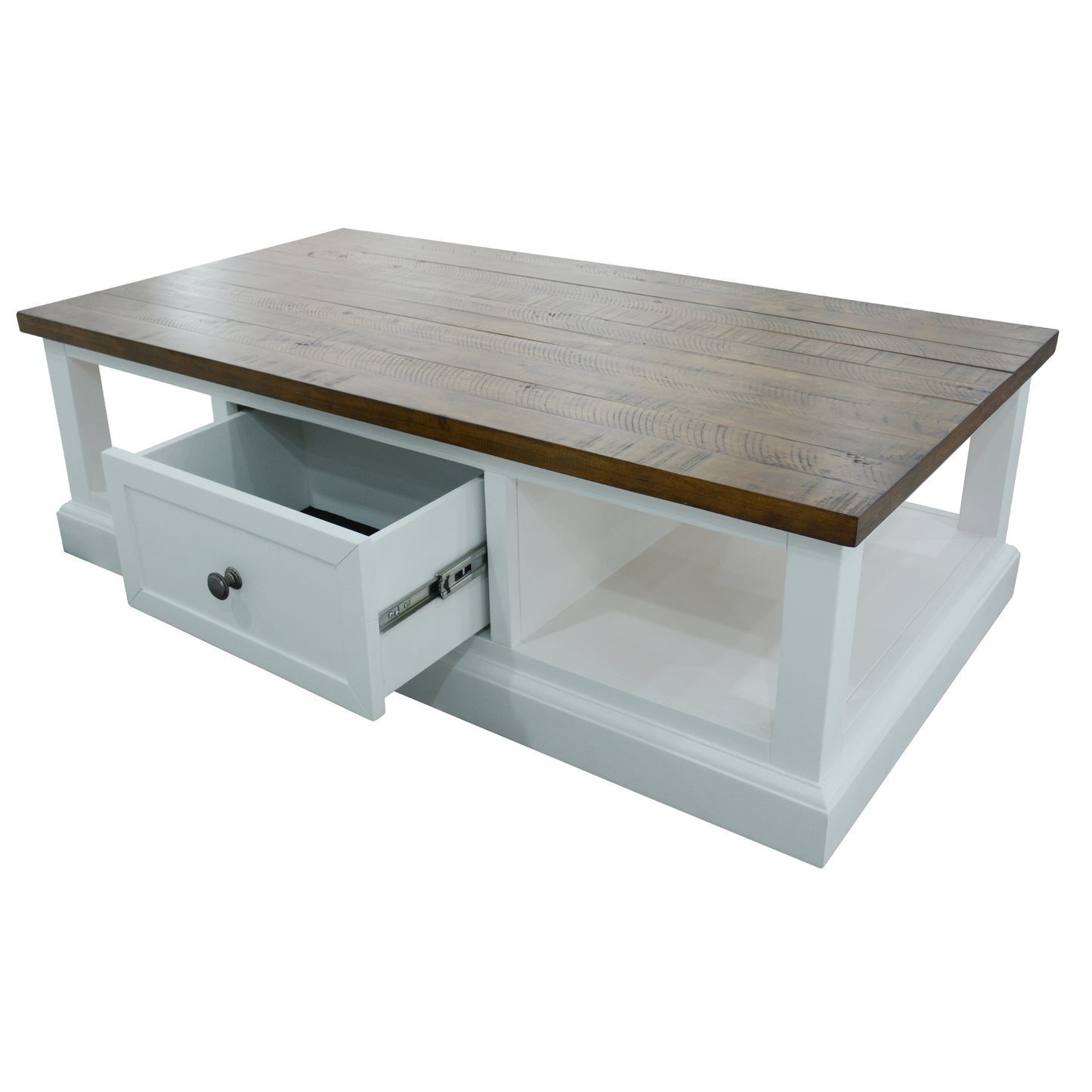 Coffee Table Norah 130cm 2 Drawer Solid Acacia Timber Wood