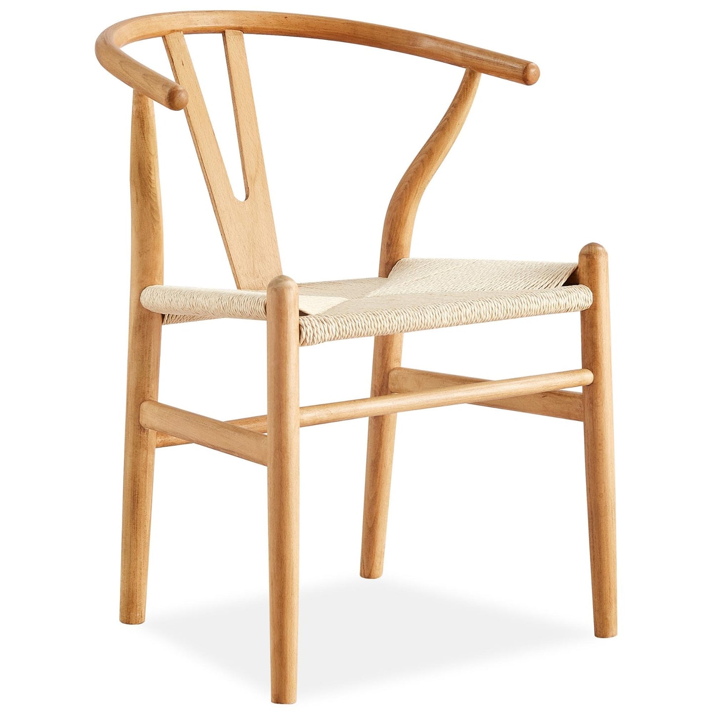 Set of 4 Wishbone Dining Chair Beech Timber Replica Hans Wenger Natural