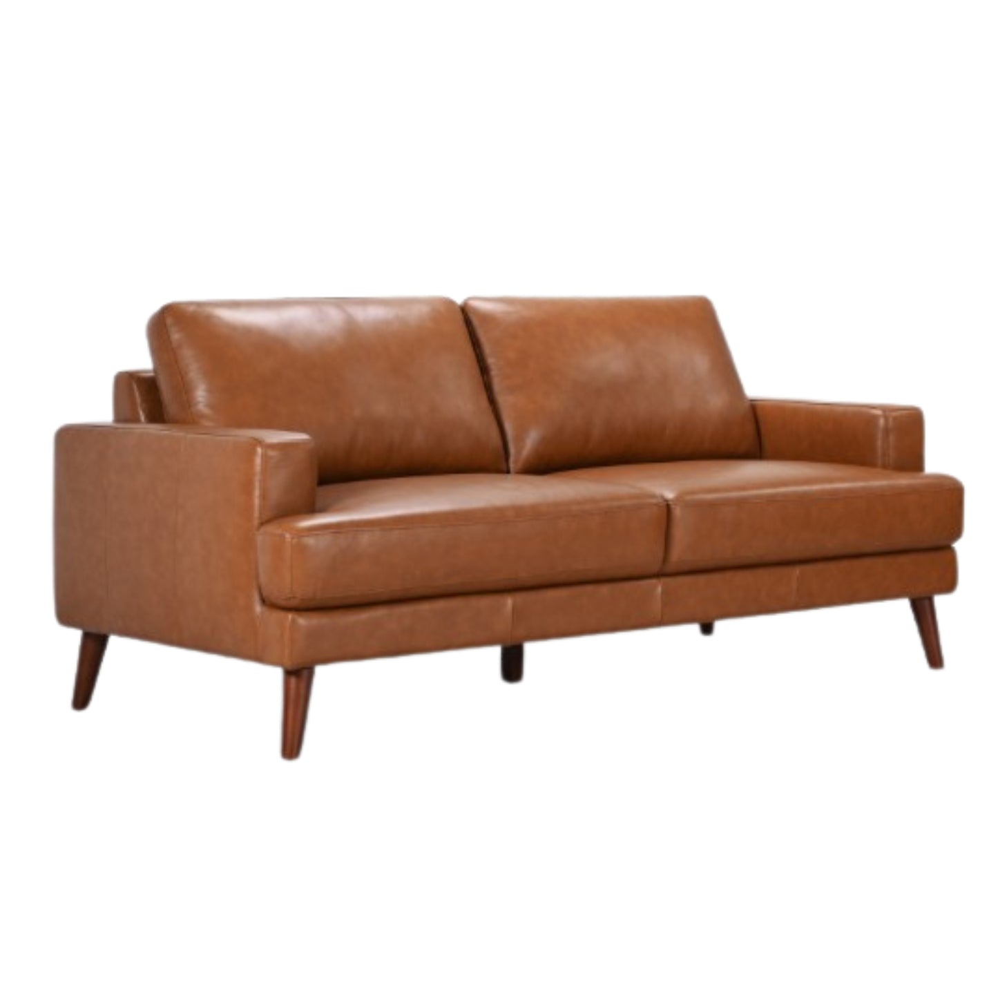 Matilda 2 + 3 Seater Sofa Leather Upholstered Lounge Set - Tan