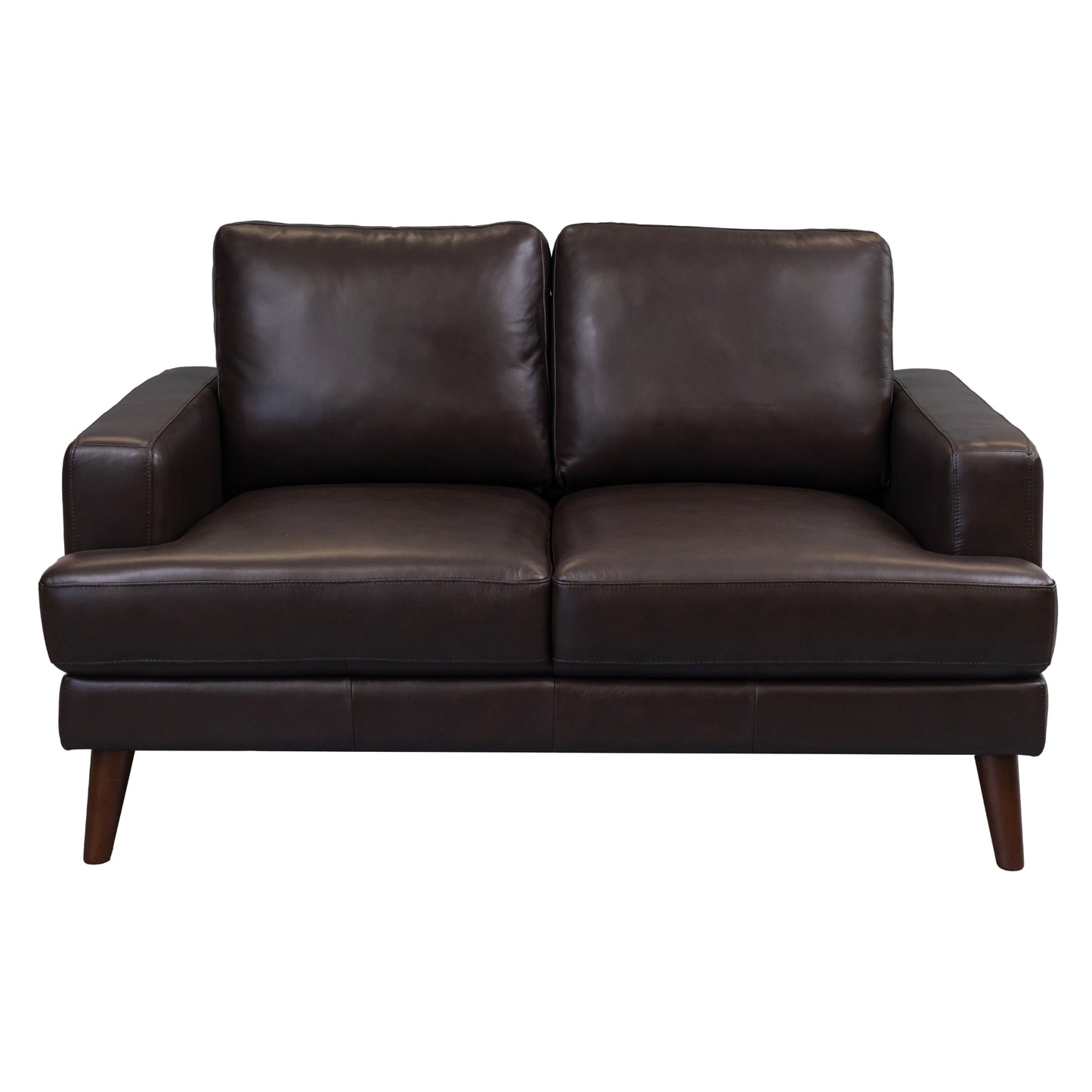 Matilda 2 + 3 Seater Sofa Leather Upholstered Lounge Set - Chocolate