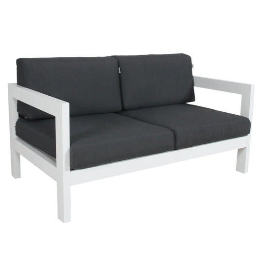 Outie 2 Seater Outdoor Sofa Lounge Aluminium Frame White