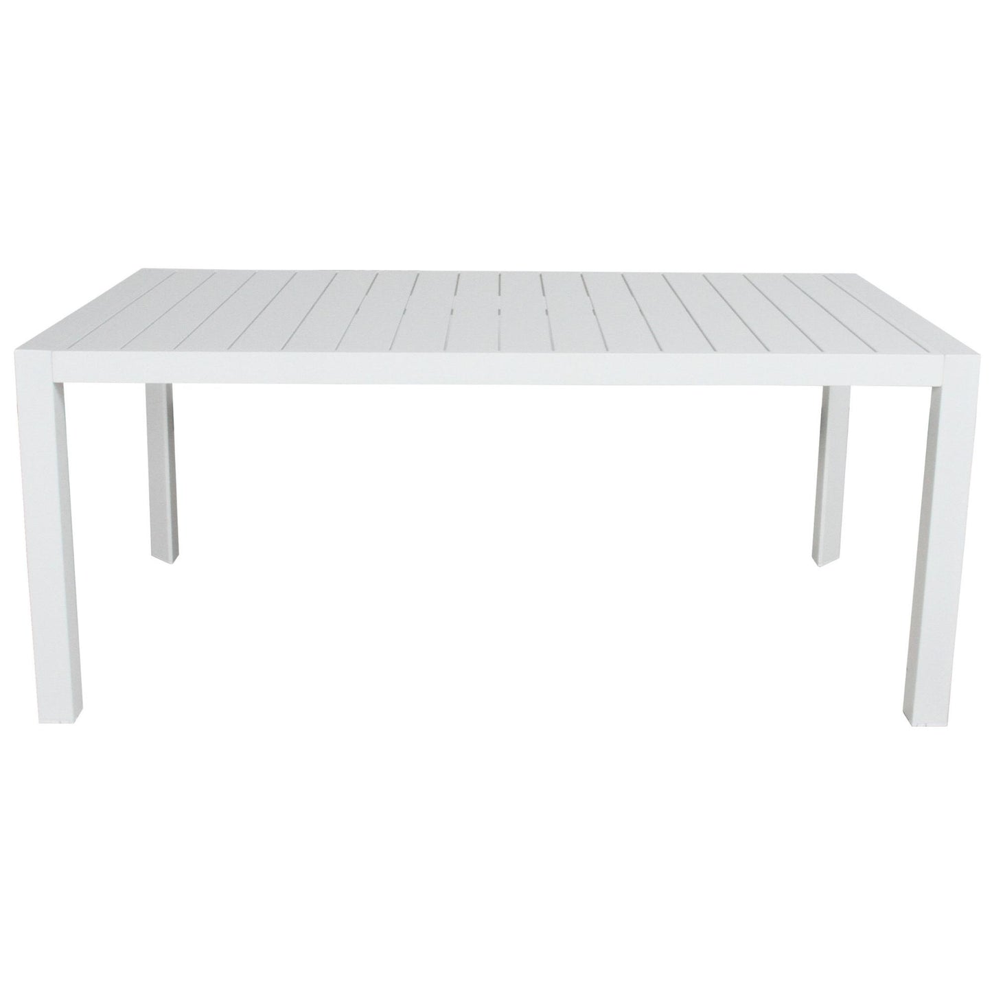 Iberia 178cm Aluminium Outdoor Dining Table White