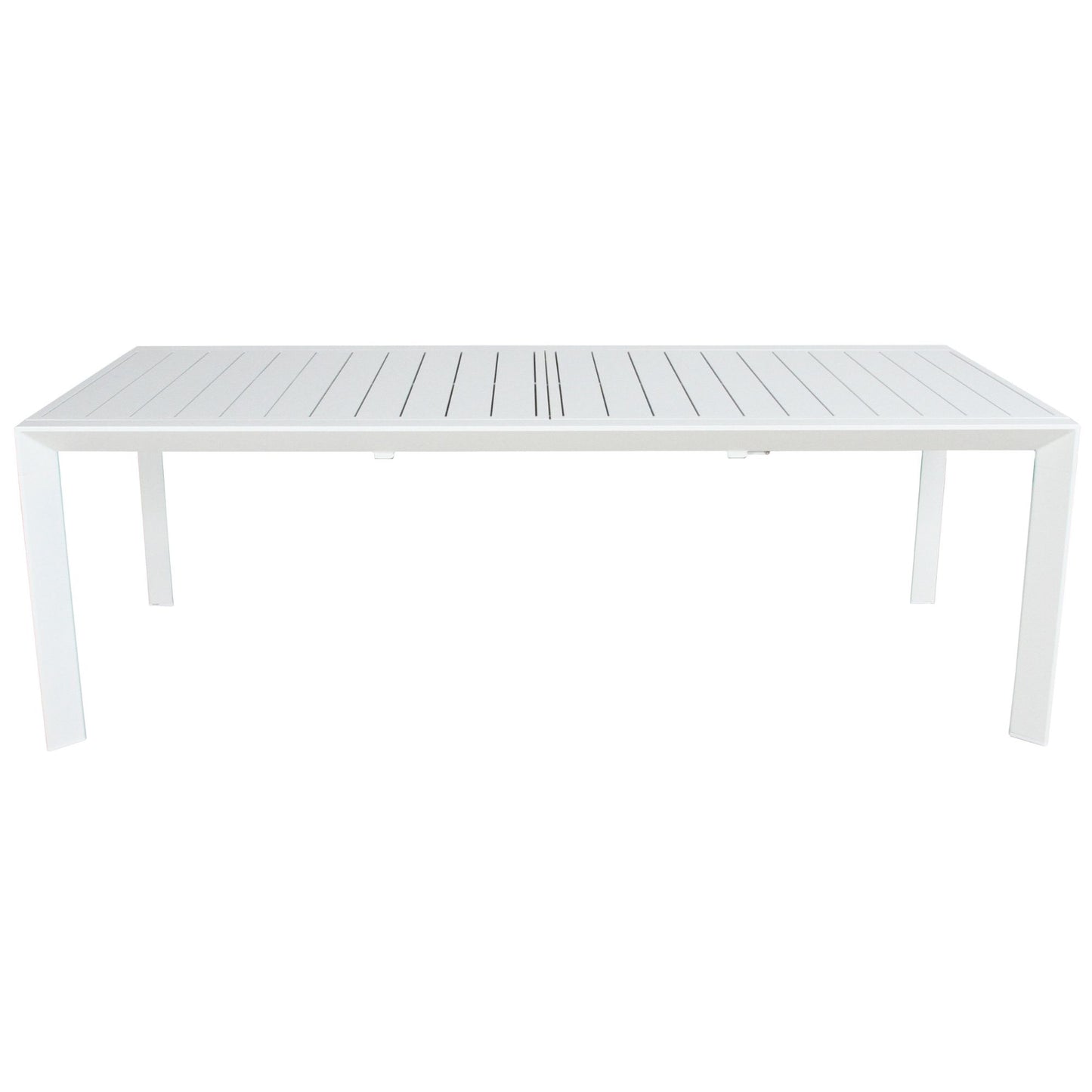 Iberia 13pc 230-345cm Aluminium Extending Outdoor Dining Table & Chairs - White