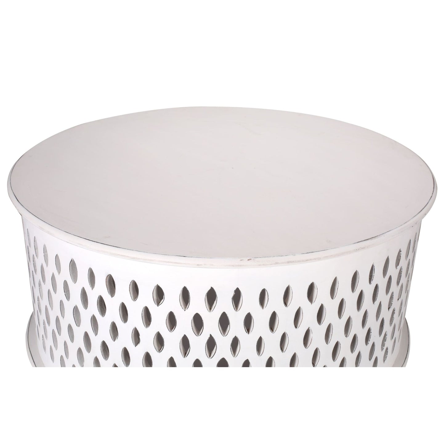 Wooden Round 80cm Coffee Table - White