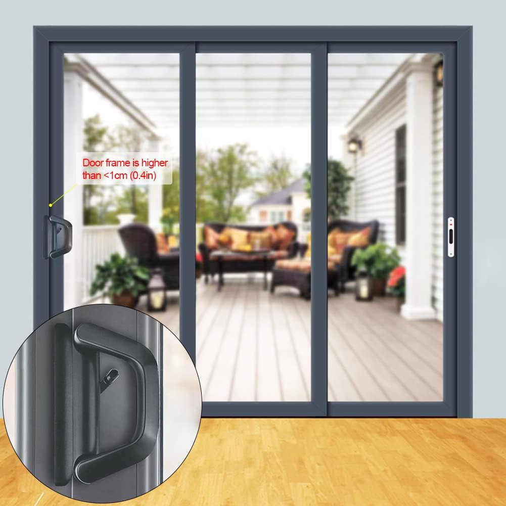 Sliding Patio Door Handle Set with Mortise Lock - Black for Sliding Glass Doors