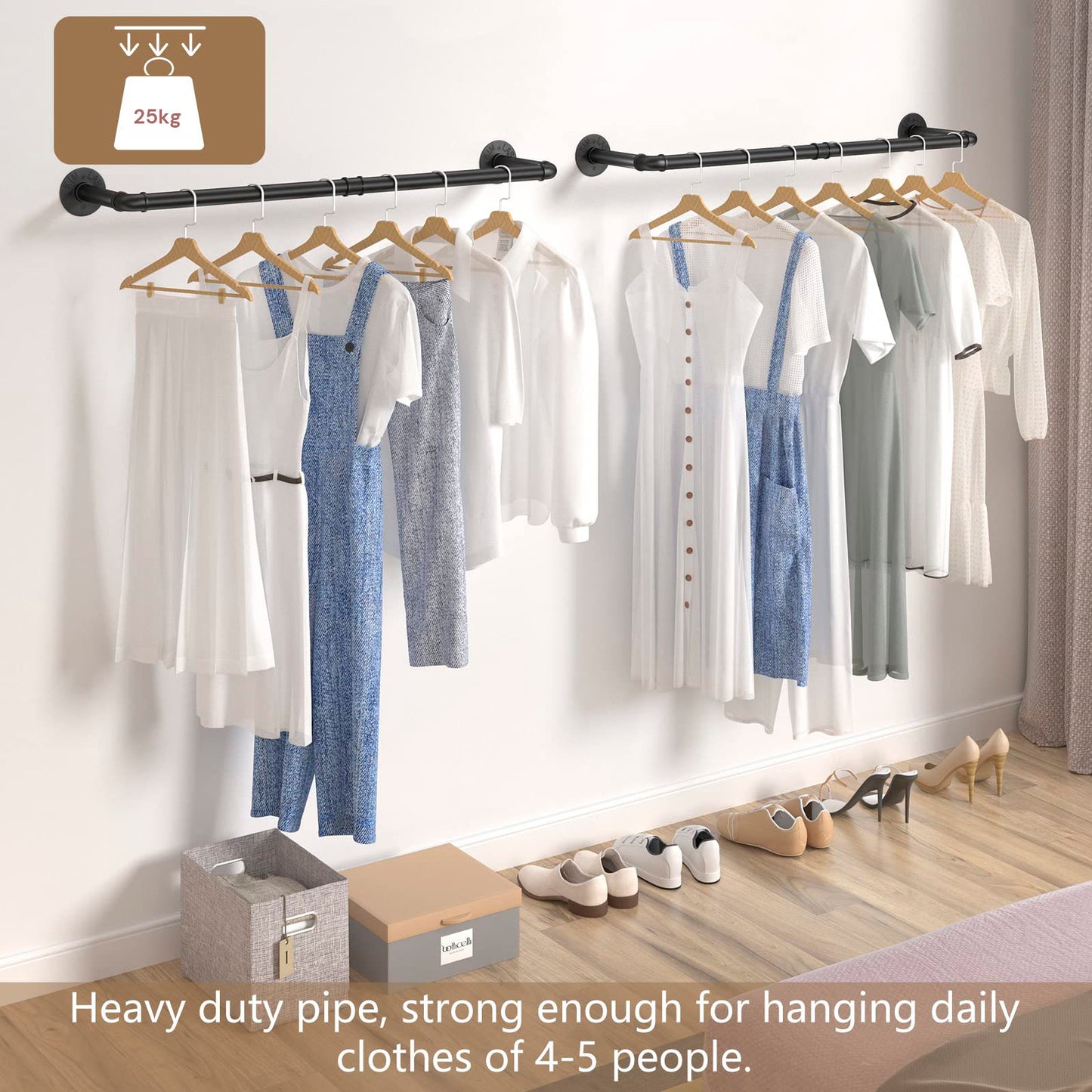 97cm Clothing Racks for Hanging Clothes Garment Rack Industrial Pipe clothes Rack Drying Rack