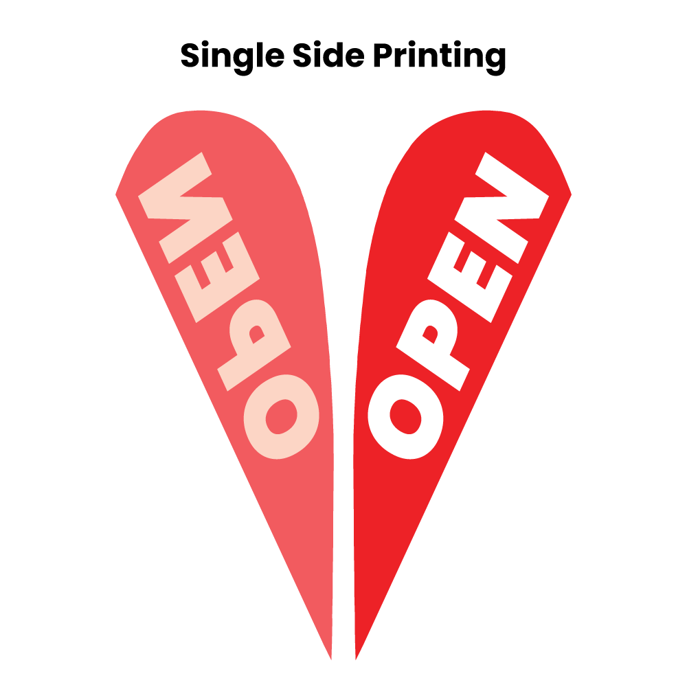 Teardrop Flag Banner Open