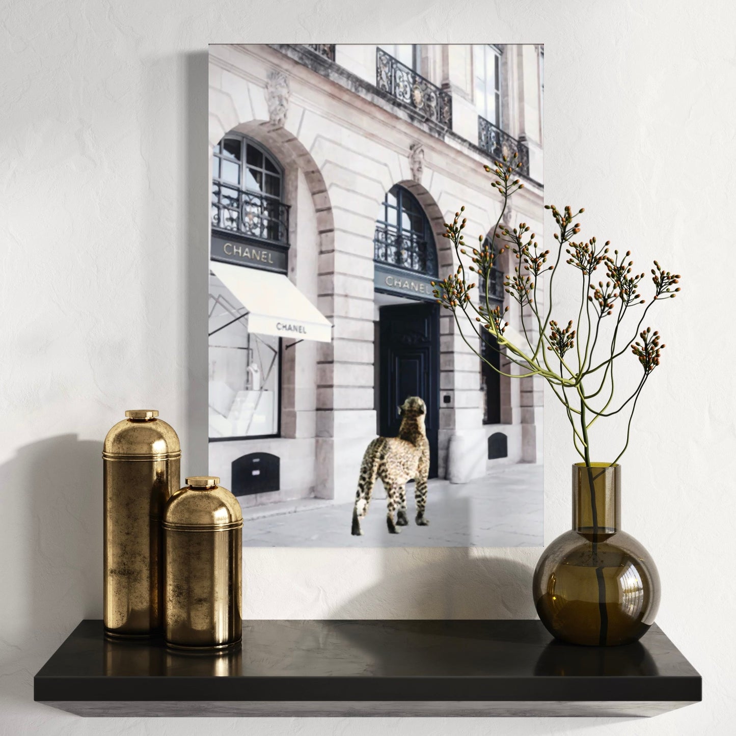 White Framed Artwork Catwalk - 90cm x 60cm