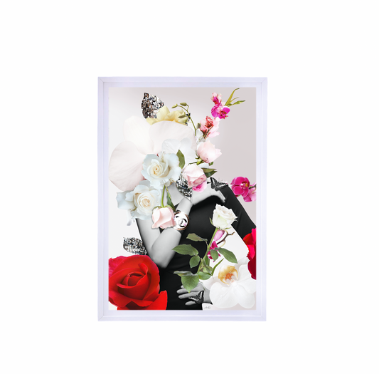 White Framed Artwork Homegrown - 90cm x 60cm