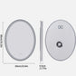 LED Oval Frameless Wall Mirror Salon / Bathroom - 60 x 80cm