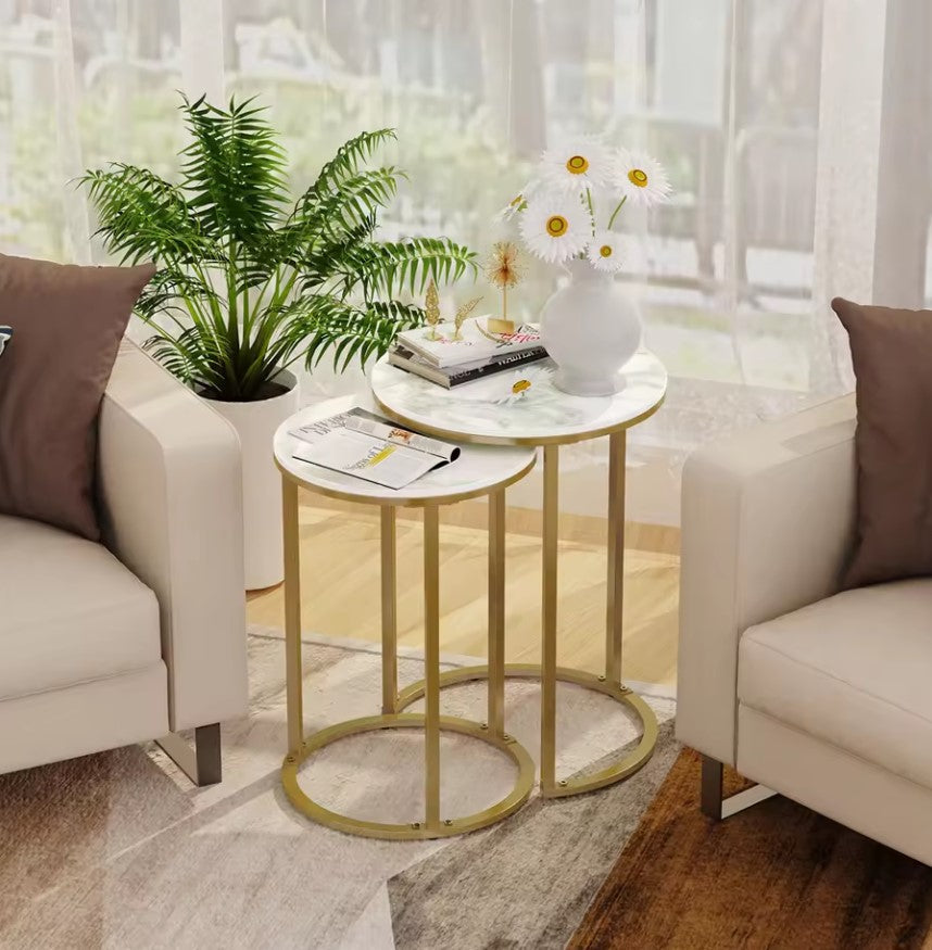 Deva Gold Nested Side Table Set