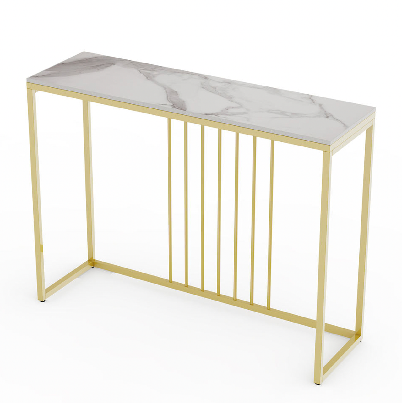 Interior Ave - Stone Marble Console - Marble & Gold