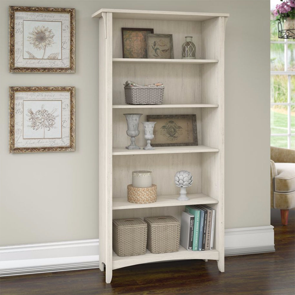 Salinas 5 Shelf Bookcase White