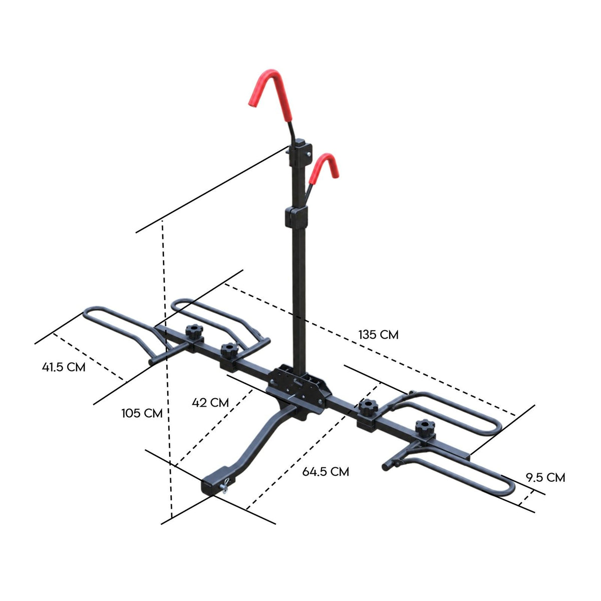 Bicycle Bike Rack 2 Rear Car Carrier 2" Hitch Mount Platform Foldable
